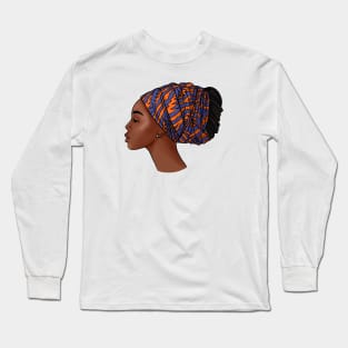 Beautiful african girl in turban Long Sleeve T-Shirt